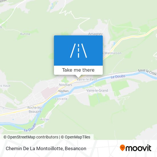 Mapa Chemin De La Montoillotte
