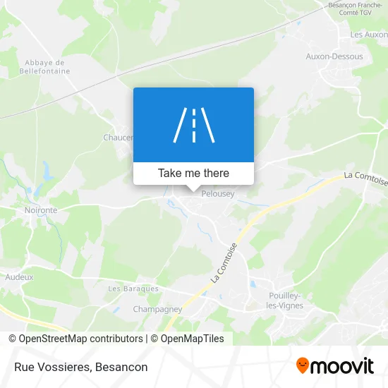 Rue Vossieres map