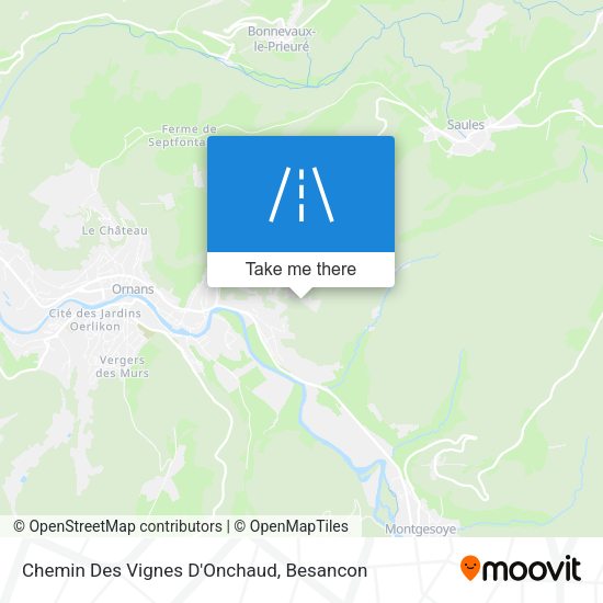 Chemin Des Vignes D'Onchaud map