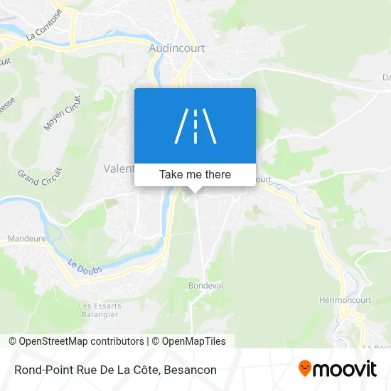 Rond-Point Rue De La Côte map