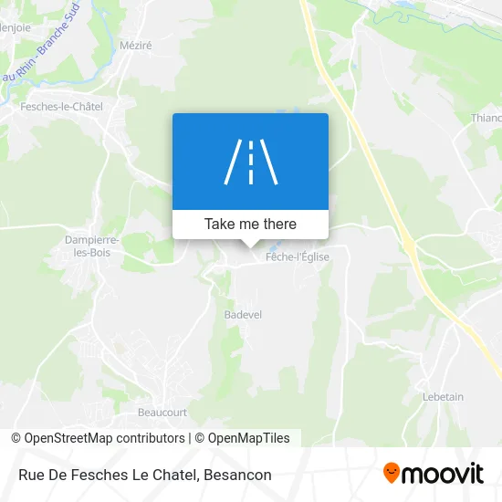 Rue De Fesches Le Chatel map