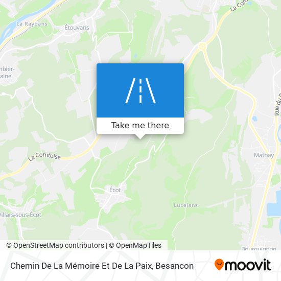 Chemin De La Mémoire Et De La Paix map