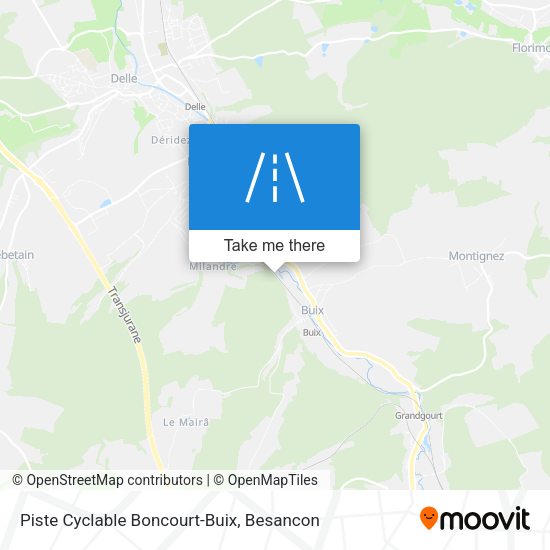 Piste Cyclable Boncourt-Buix map