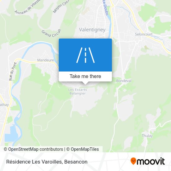 Résidence Les Varoilles map