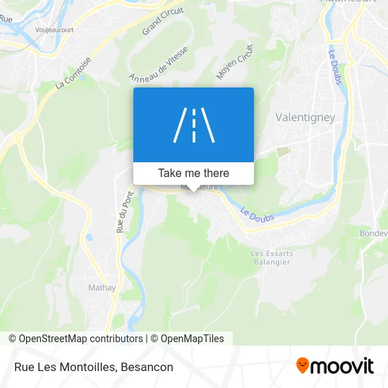 Rue Les Montoilles map