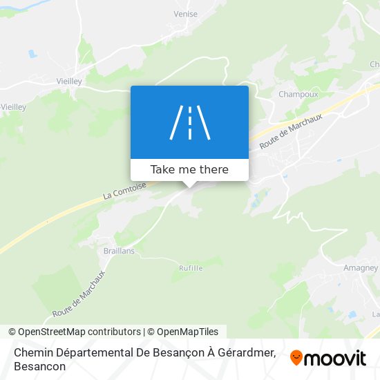 Chemin Départemental De Besançon À Gérardmer map