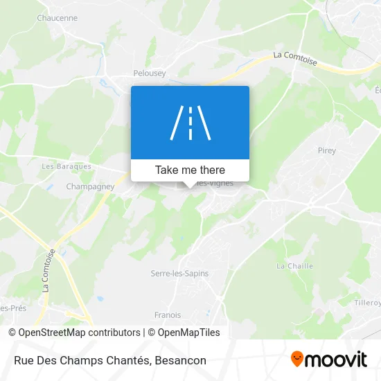 Rue Des Champs Chantés map