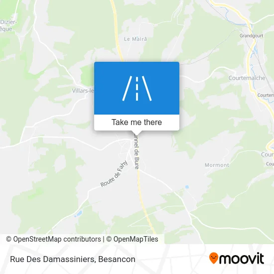 Rue Des Damassiniers map