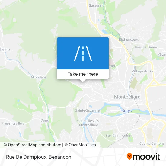 Rue De Dampjoux map