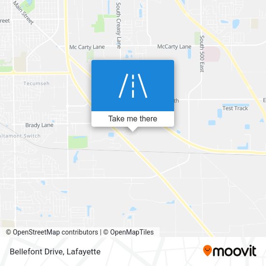 Mapa de Bellefont Drive