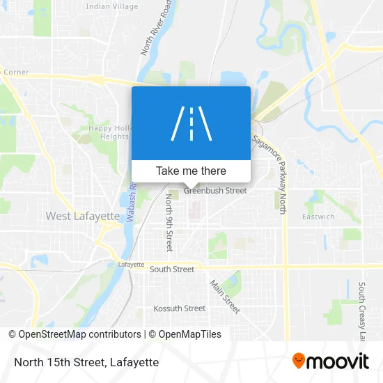 North 15th Street map