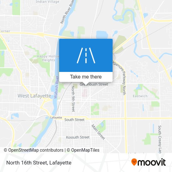 North 16th Street map