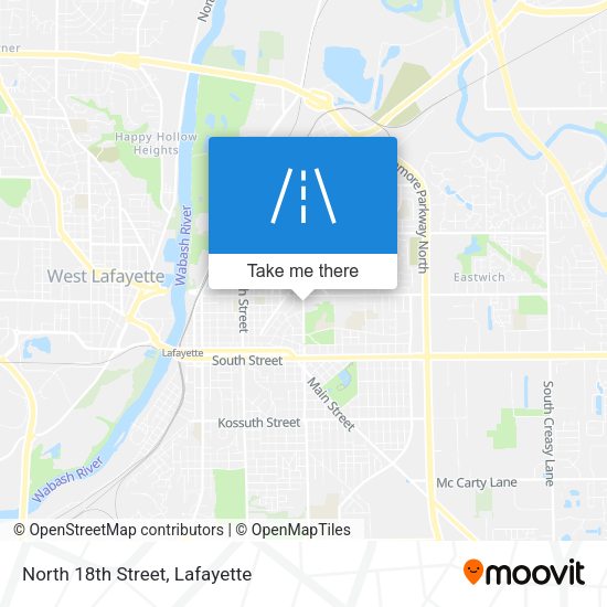 Mapa de North 18th Street