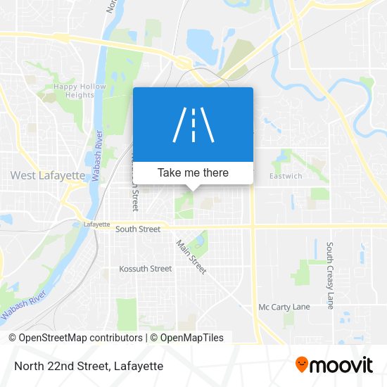 North 22nd Street map