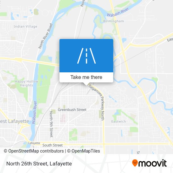 North 26th Street map