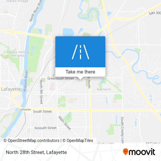 North 28th Street map