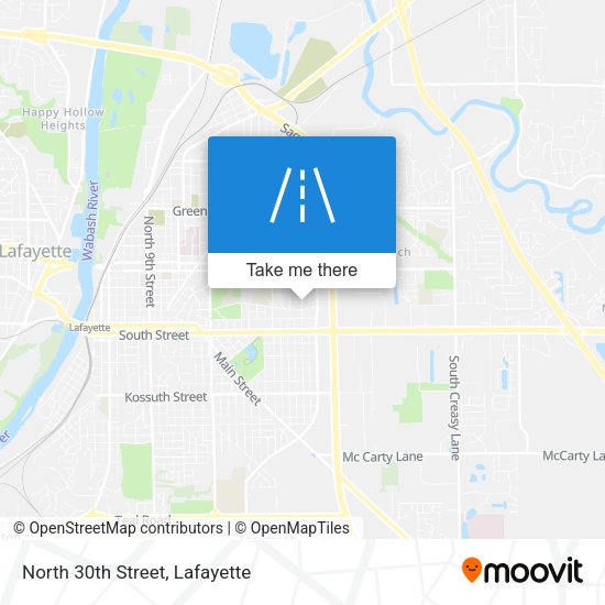 North 30th Street map