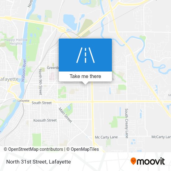 North 31st Street map