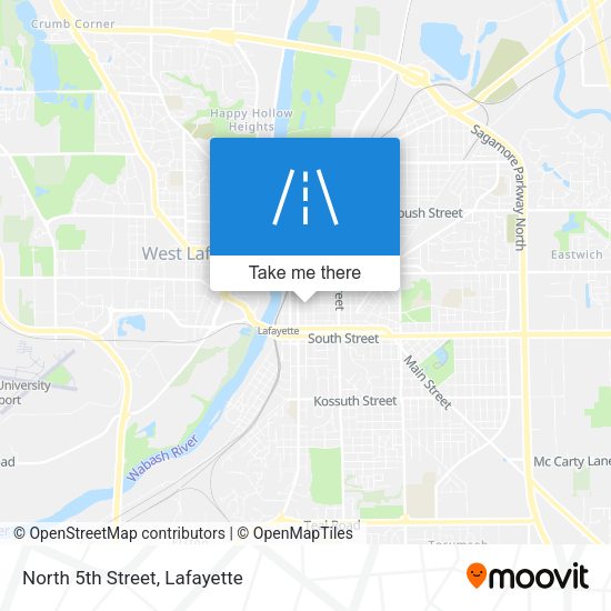North 5th Street map