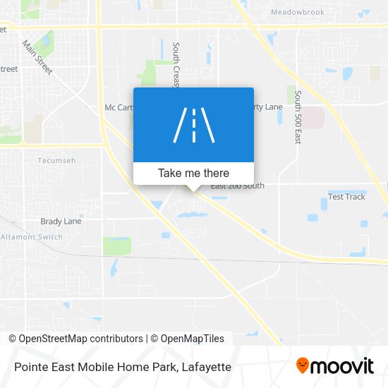 Pointe East Mobile Home Park map