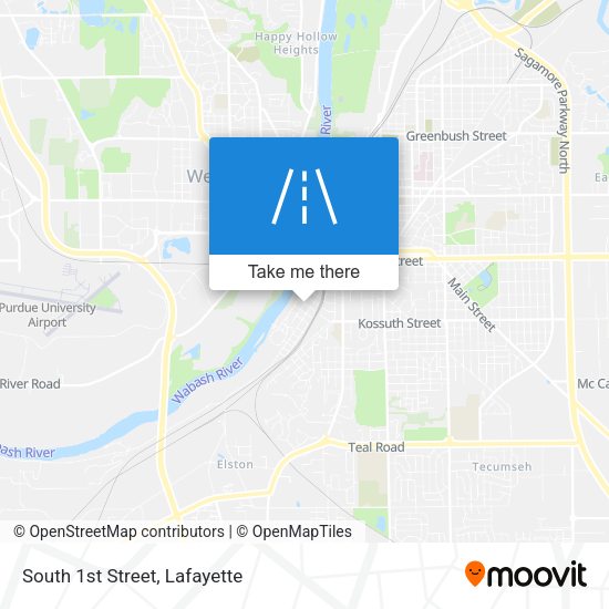 South 1st Street map