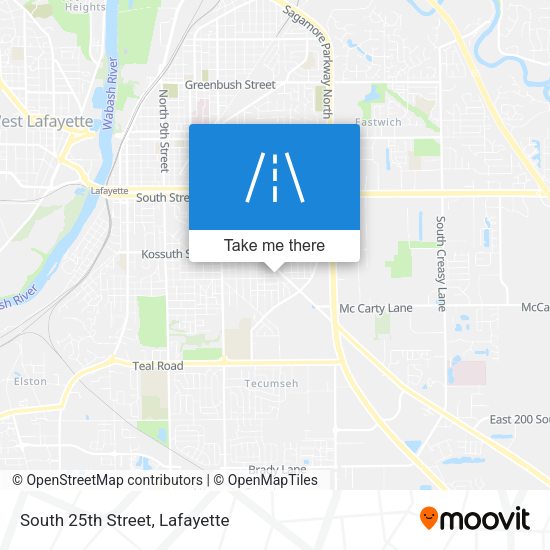 Mapa de South 25th Street