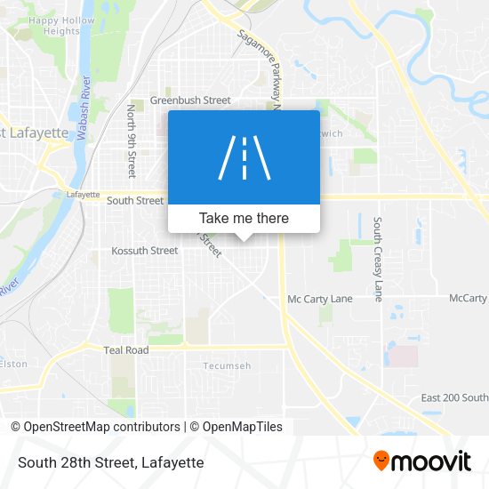 Mapa de South 28th Street
