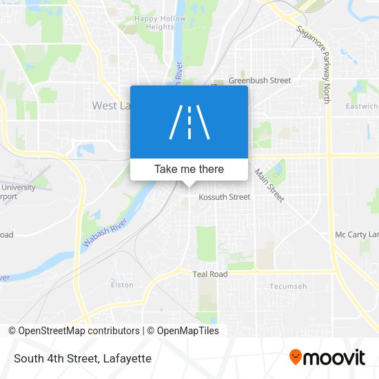 Mapa de South 4th Street