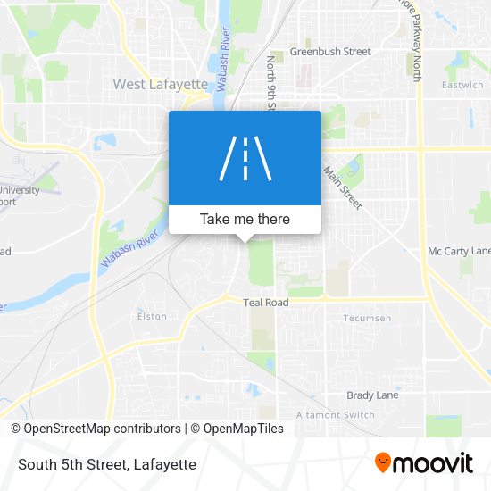 South 5th Street map