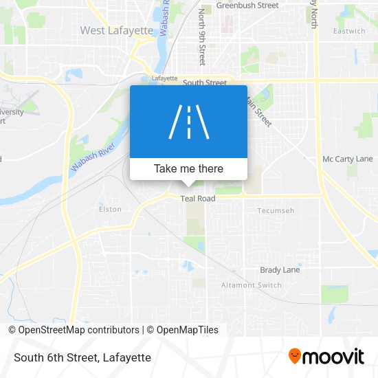 South 6th Street map