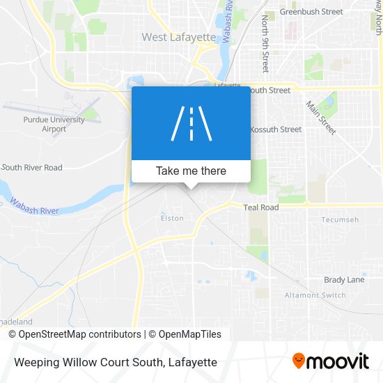Weeping Willow Court South map