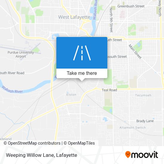 Weeping Willow Lane map