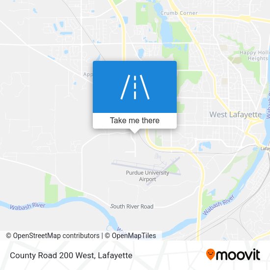County Road 200 West map