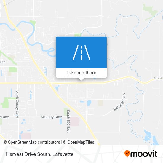 Harvest Drive South map