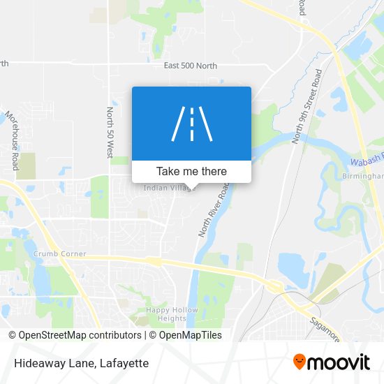 Mapa de Hideaway Lane