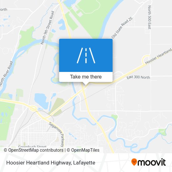 Hoosier Heartland Highway map