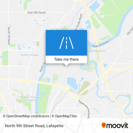 North 9th Street Road map