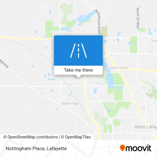 Nottingham Place map