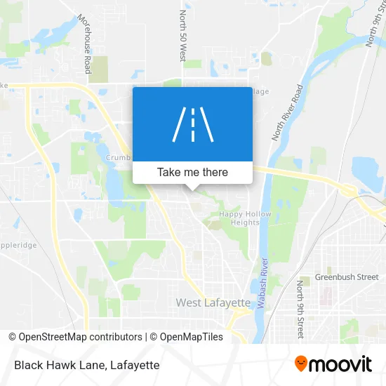 Black Hawk Lane map