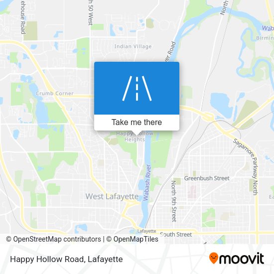 Happy Hollow Road map