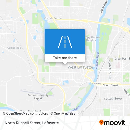 North Russell Street map
