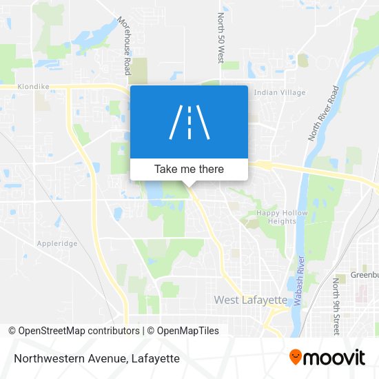 Mapa de Northwestern Avenue