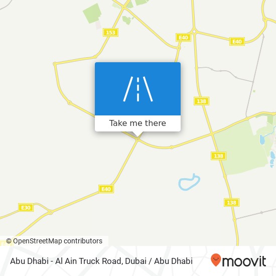 Abu Dhabi - Al Ain Truck Road map