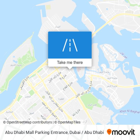 Abu Dhabi Mall Parking Entrance map