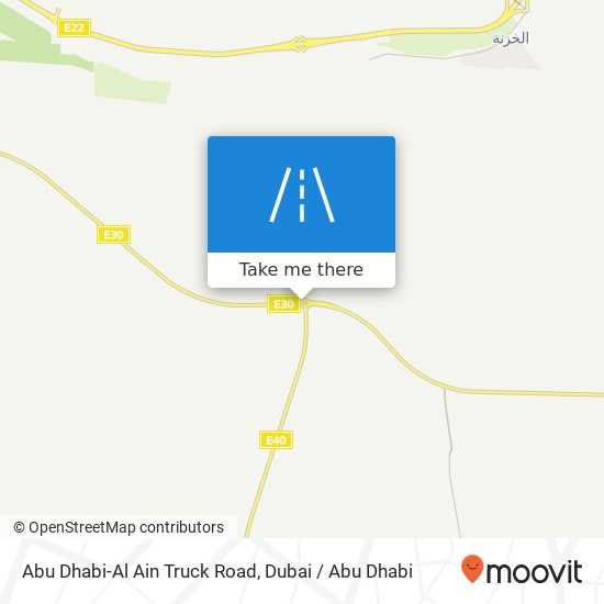 Abu Dhabi-Al Ain Truck Road map