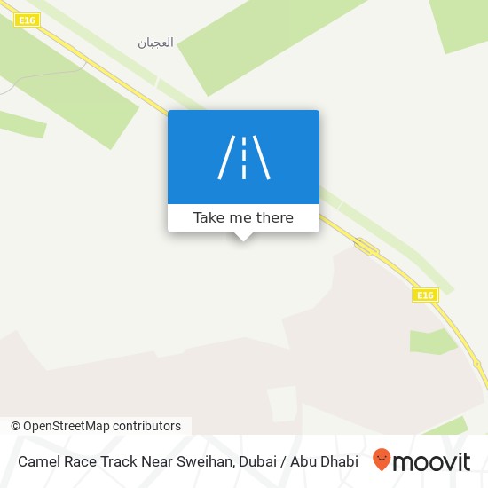 Camel Race Track Near Sweihan map