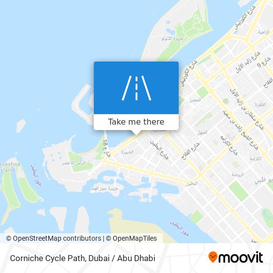 Corniche Cycle Path map
