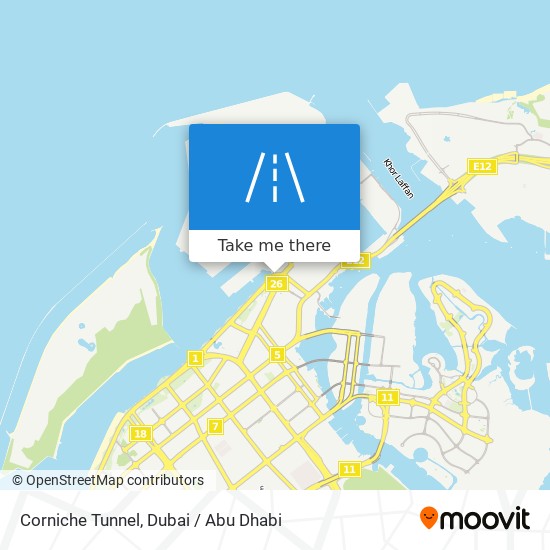 Corniche Tunnel map