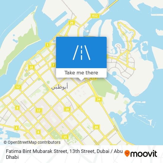 Fatima Bint Mubarak Street, 13th Street map