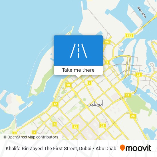 Khalifa Bin Zayed The First Street map